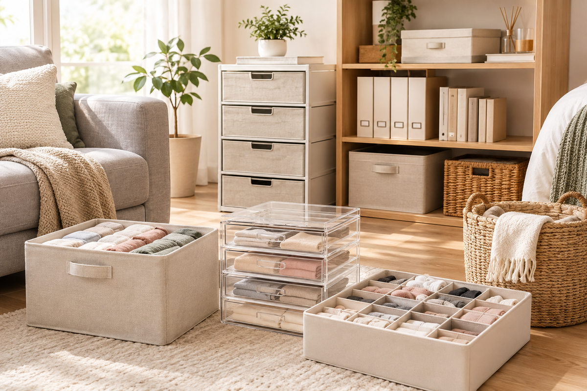Calm, beautifully organized home interior